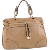 CAZ Timeless Sleek Dual Front Zippers Top Handle Satchel Office Tote Shopper Hobo Handbag Purse Shoulder Bag Khaki - ハンドバッグ - $29.50  ~ ¥3,320