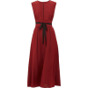 CEFINN Tie-waist pleated silk midi dress - sukienki - 