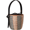 CESTA straw brown & black bucket bag - Torbice - 