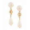 CHANEL VINTAGE CC logos imitation pearl - Aretes - 