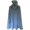 CHANEL blue cashmere hooded poncho - 外套 - 