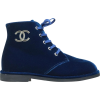 CHANEL velvet lace-uo boot - Boots - 