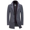 CHARTOU Men's New Wool Blend Gentlman Winter Midi Busiess Jacket Trench Coat - Outerwear - $78.99 