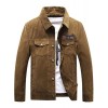CHARTOU Men's Vintage Button-Front Slim Fit Corduroy Denim Jacket - Outerwear - $48.89  ~ 41.99€