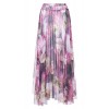 CHARTOU Women's Elegant Summer Full Length Boho Floral Print Pleated Chiffon Long Maxi Skirt Dress - スカート - $16.99  ~ ¥1,912