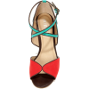 CHELSEA CREW NELLY TEAL AND RED D'ORSAY - Sandalias - 