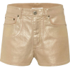 CHLOÉ coated denim shorts Gold - 短裤 - $790.00  ~ ¥5,293.26