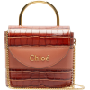 CHLOÉ  Aby Lock crocodile-effect leather - Kleine Taschen - 