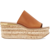 CHLOÉ Camille leather wedge sandals - Wedges - 