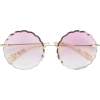 CHLOÉ EYEWEAR scalloped lens sunglasses - 墨镜 - 