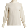 CHLOÉ  High-neck silk crepe de Chine blo - Košulje - duge - 