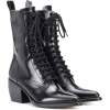 CHLOÉ Lace-up leather boots black - Botas - $1,250.00  ~ 1,073.61€