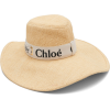 CHLOÉ Logo-trim straw hat - Шляпы - 