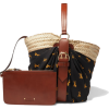 CHLOÉ Panier leather-trimmed printed twi - Poštarske torbe - 