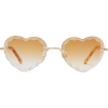 CHLOÉ  Rosie heart-shaped metal sunglass - Темные очки - 