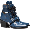 CHLOÉ Rylee 60 Leather Ankle Boots 1,095 - Škornji - 