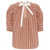 CHLOÉ Striped Cotton-poplin Blouse In Br - 半袖衫/女式衬衫 - 
