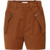 CHLOÉ Wool twill shorts - Calções - 
