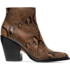 CHLOÉ brown and black rylee 80 snakeskin - Сопоги - 