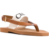 CHLOÉ logo print leather sandals - 凉鞋 - 