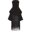 CHRISTIAN SIRIANO black sequin strapless - sukienki - 
