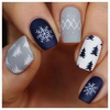 CHRISTMAS 2020 NAILS BLUE/WHITE GREY - Kozmetika - 