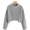 CHUNKY CROP SWEATER JUMPER - Pullovers - $59.97 