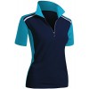 CLOVERY Women's Active Wear Short Sleeve Zipup Polo Shirt - T-shirts - $19.99  ~ £15.19