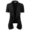 CLOVERY Women's Lightweight Short Sleeve Open Front Office Blazer - T-shirts - $23.99  ~ £18.23