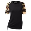CLOVERY Women's Short Sleeve Top Raglan Floral Printed T-Shirt - T-shirt - $8.99  ~ 7.72€