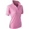 CLOVERY Women's Sport Wear 2-Button Polo Short Sleeve Shirt - T-shirts - $15.99  ~ £12.15