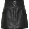 COACH Snap-front leather miniskirt - Suknje - 
