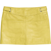 COACH yellow leather mini skirt - Saias - 