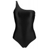 COCOSHIP Women's Solids One Piece Bather One Shoulder Swimsuit Slightly High Cut Swimwear(FBA) - Kopalke - $16.99  ~ 14.59€