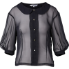 COMME DES GARÇONS  black sheer blouse - Koszule - krótkie - 