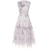 COSTARELLOS printed silk organza dress - sukienki - 