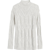 Cable-Knit Tunic Sweater in Heather Gray - Košulje - duge - 