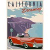 California dreaming retro poster - Ilustracije - 