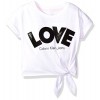 Calvin Klein Little Girls' Calvin Graphic Tee, Love White, 6 - 半袖衫/女式衬衫 - $22.00  ~ ¥147.41