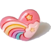 CandyGraffi Rainbow Heart Ring - Pierścionki - 