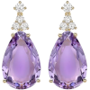 Candy Mini Amethyst and Diamond Earrings - Uhani - 