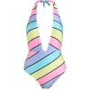 Candy Stripes Plunge Swimsuit - Costume da bagno - 