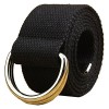 Canvas Web Belt Double D-ring Buckle 1 1/2 Inch Extra Long Metal Tip Solid Color - Paski - $7.99  ~ 6.86€