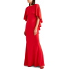 Cape-effect crepe gown - Dresses - 