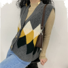 Cardigan sleeveless sweater vest - ベスト - $29.99  ~ ¥3,375