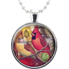 Cardinal Red Bird Pendant Necklace - Ogrlice - 