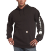 Carhartt Men's Midweight Hooded Logo-Sleeve Sweatshirt Black - Майки - длинные - $42.99  ~ 36.92€