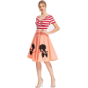 Cartoon Print Contrast Striped Dress - Ludzie (osoby) - $40.00  ~ 34.36€