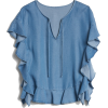 Cascade Ruffle Sleeve Top in TENCEL™ - Camisas - 