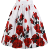 Cascading Ruffle High Waist Flower - Skirts - 